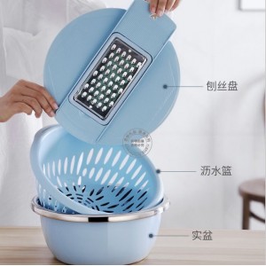 不锈钢洗菜篮沥水盆套装  家用蔬果滤水萝打蛋沙拉料理盆