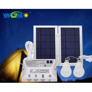 太阳能小型光伏发电系统 家用露营灯 升级版移动电源可充手机