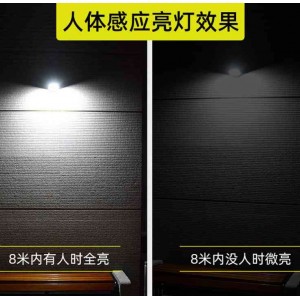 太阳能光控人体感应壁灯 户外庭院景观墙灯 围墙LED光感路灯