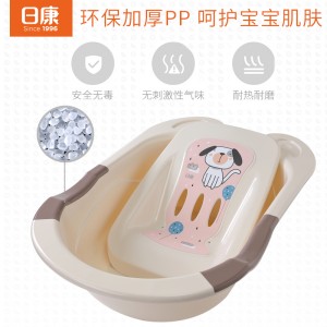 婴儿洗澡盆婴儿浴盆 新生儿宝宝洗澡盆带浴床 坐躺两用 加大加厚适用0-6岁