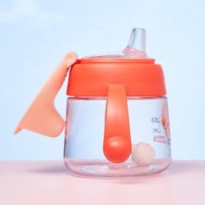 손잡이 달린 아기 오리 주둥이 컵 누수 방지 어린이 물컵 떨어뜨리기 방지 
