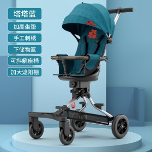 儿童溜娃神器宝宝伞车1-4岁轻便折叠车身双向婴幼儿高景观推车