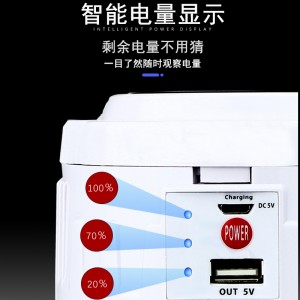太阳能充电灯泡 LED夜市 帐篷露营灯 便携家用停电大功率节能挂灯