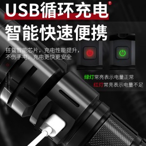 强光手电筒  led应急灯 骑行家用防水