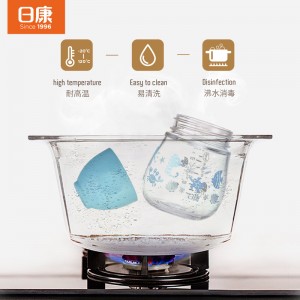 A glass bottle for a newborn baby