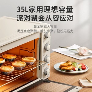 미드 (Midea) 가정용 다기능 전기 오븐 기계식 조작 독립 제어 온도 