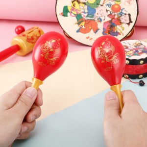 拨浪鼓 手摇铃铛 沙锤铃铛 摇摇棒铃 哄孩子婴儿乐器  儿童生日礼物