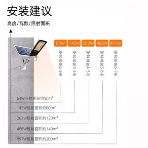 太阳能灯 室外庭院路灯 大功率LED投光灯