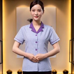 保洁员工作服 酒店宾馆服务员工作服 短袖女   夏装