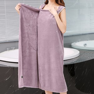 여자 목욕수건은 목욕치마를 입고 부드럽게 물을 흡수하는 산호융을 입을 수 있다 