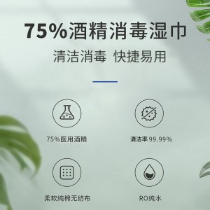 医用75%酒精消毒湿巾棉片 一次性卫生替代消毒液家用便携式