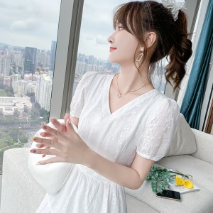 女装 裙子 长裙 连衣裙  中长款棉麻