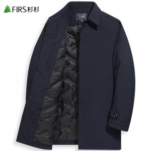 羽绒服男冬季新款商务中长款保暖外套