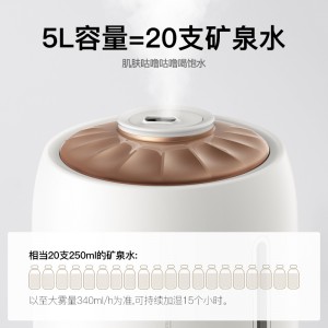 델마 (Deerma) 가습기 가정용 5L 대용량 물탱크 타이밍 터치 짙은 안개량 