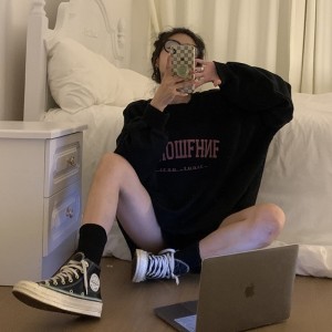 上衣 卫衣女  春秋薄款卫衣