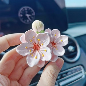 汽车INS 桃花出风口  桃花空调口   装饰香水