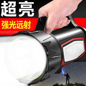 양측등 LED 강광 손전등 충전 초광 다기능 휴대용 탐조등 가정용 광등 비상등 