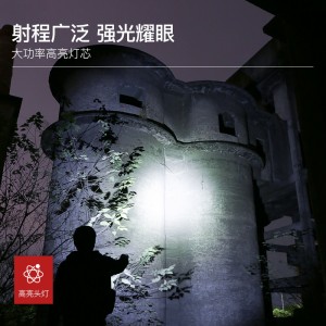 强光头灯夜钓远射 USB充电 感应式户外 矿灯头戴式应急灯