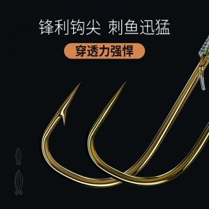 金袖子线双钩套装 绑好的鱼线线组 秀钩小白条鲫鱼钩