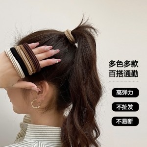 高弹力无接缝橡皮筋 女扎头丸子头马尾发圈 不伤发简约头绳皮套发饰