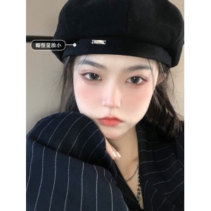 화가 모자 여자 가을 겨울 신상 백합 왕홍 한 계 얼굴 을 드러내는 작은 베레 모자 