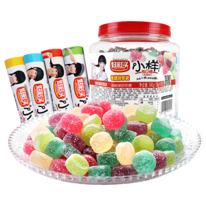 桶装水果 汁软糖混合多口味qq橡皮糖 凝胶好彩头糖果
