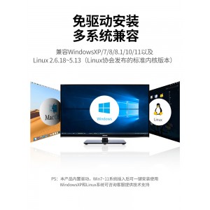 usb无线网卡 台式机wifi接收器 免驱外接千兆5G双频信号