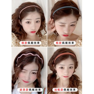 磨砂发箍女 宽边发捆发箍 简约发卡 中号加粗款3件套