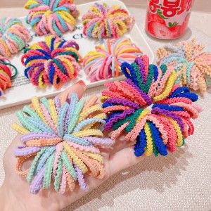 Children's candy colored leather band, baby's head rope does not hurt hair, high elastic rubber band, cute girl's hair accessories