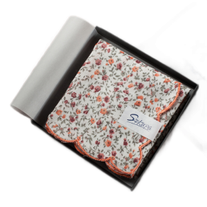 Double cotton yarn crushed flowers, pure cotton-edged small handkerchief, lace ladies handkerchief