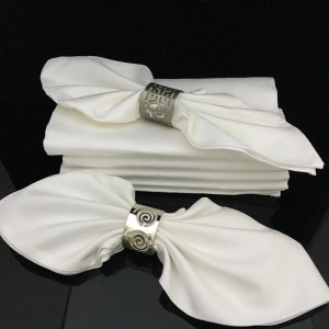 白色纯棉口布餐巾 （10条装）
