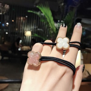 小清新森女系四叶草头绳 女发圈 简约发饰个性百搭橡皮筋扎头发