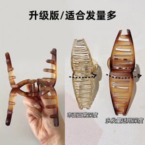 雾面磨砂高级感鲨鱼夹抓 夹大号发夹女后脑勺发卡盘发头饰
