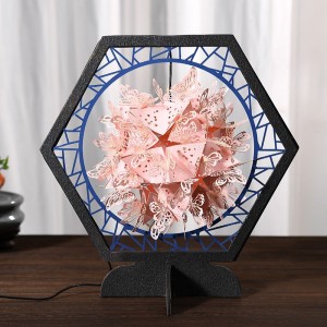 送女生纸雕灯笼摆件 古风学校儿童手工diy材料包 DIY创意手工礼品