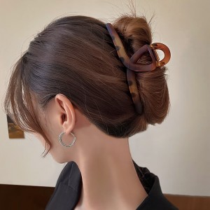 雾面磨砂高级感鲨鱼夹抓 夹大号发夹女后脑勺发卡盘发头饰
