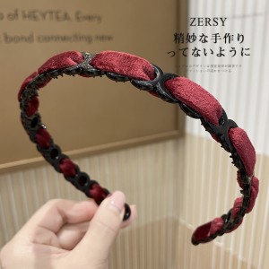 머리띠 여자 백합 외출 심플 벨벳 가는 머리띠 심플 세안 머리띠 압발 머리띠 