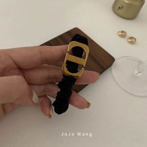 韩国金属低马尾发圈女头饰像皮筋皮套扎头发发饰后脑勺盘发头绳女