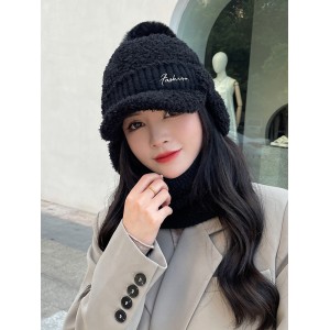 딱따구리 모자 여사 겨울 보온 귀 보호대 오리 혀 모자 방한 캐주얼 백합 니트 습기 털모자 