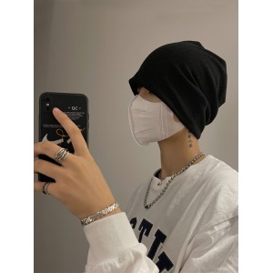 검은 모자 남자 춘추 백합 털모자 냉모 모자 모자 비니 모자 