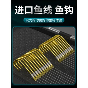 绑好成品子线双钩金袖钓鱼钩 野钓小鱼鲫鱼伊势尼袖钩