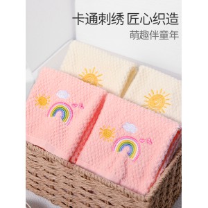全棉洗脸巾 柔软吸水宝宝专用小毛巾
