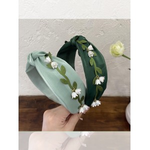 超显白绿发箍 女网甜美头箍 少女清新发卡