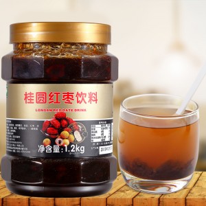 鲜活桂圆红枣茶酱1.2kg 欢果颂含果肉浓浆花果茶 专用原料