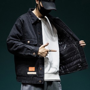 6827黑色棉服 可拆卸