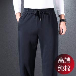 纯棉运动裤 男春秋款男士休闲裤 中年爸爸裤子 夏季薄款男裤 男款卫裤
