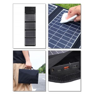 太阳能发电板200W100W房车户外移动电源便携光伏充电板快充电池板
