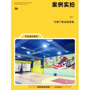 羽毛球场地地胶 篮球场专业室内 专防滑运动地板 乒乓球室外PVC塑胶