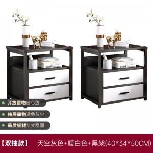 卧室床头柜 收纳简约铁艺 极简创意酒店轻奢日式 可移动北欧简易