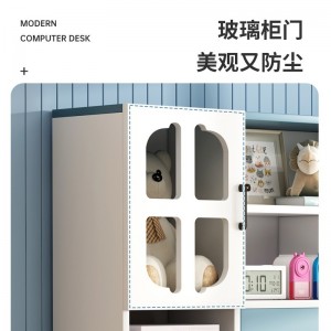 书桌书架一体式学生家用台式电脑桌