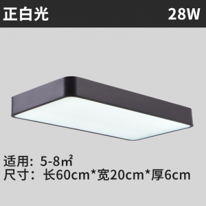 圆角黑色60*20cm白光*28W